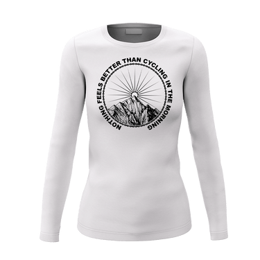 Cycling In The Morning Women Long Sleeve Shirt